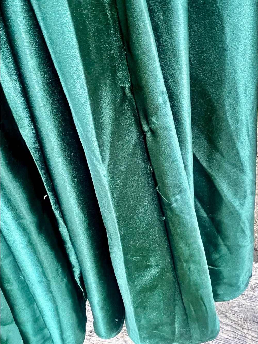 Windsor Dark Green Satin Prom Gown with Beaded Lattice Bodice - Picture 11 of 12